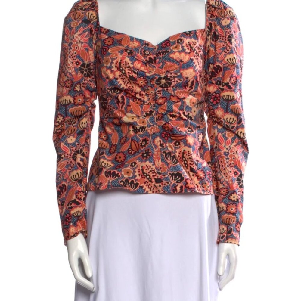 ALC Chandler Puff-Sleeve Top, Size 2